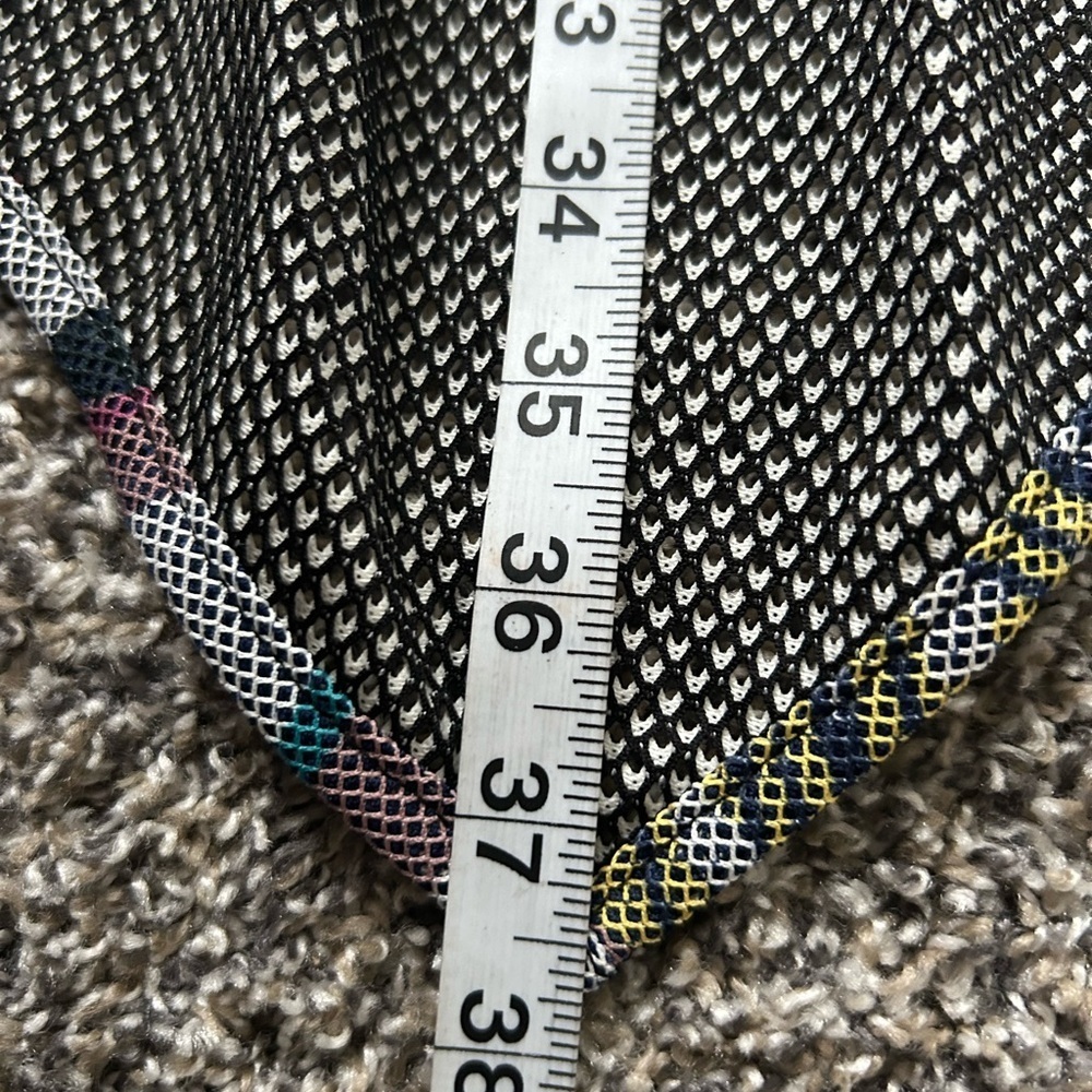 Kamana mesh fabric and mixed texture cardigan draping hem size small - Picture 13 of 13